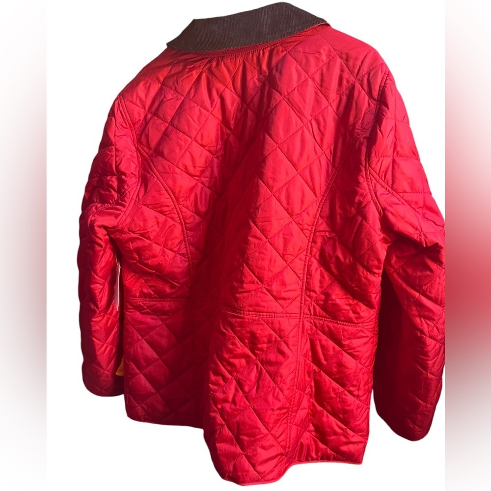 Charter CIub Quilted Corduroy Trim Jacket Red Polish. Size XL. NWT - Picture 3 of 5